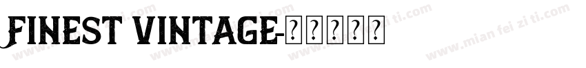 Finest Vintage字体转换